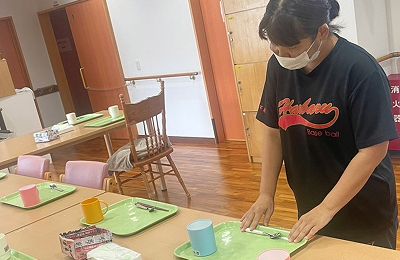 午前のケア・サポートの様子